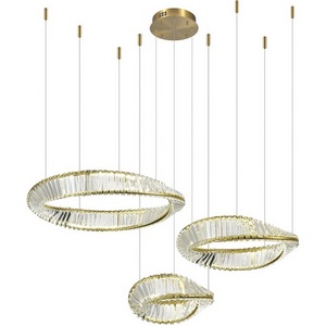 Изображение товара Подвесной светильник ST Luce Ritorto SL6204.311.03 Латунь/Прозрачный LED 1*97W 4000K