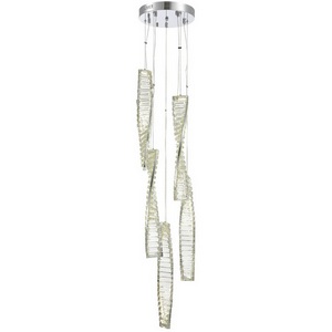 Изображение товара Каскадный подвесной светильник ST Luce Elica SL6205.103.05 Хром/Прозрачный LED 1*55W 3000K