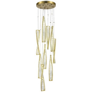 Изображение товара Подвесной светильник каскадный ST Luce Elica SL6205.303.09 Латунь/Прозрачный LED 1*99W 3000K