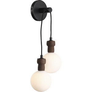 Изображение товара Светильник настенный ST Luce Cork SL6226.411.02 Черный/Белый G9 2*5W 4000K шарики