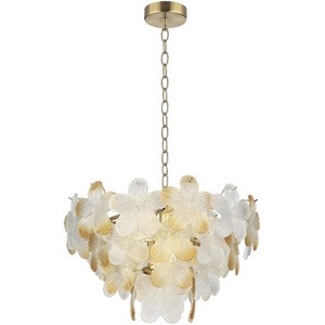 Изображение товара Подвесная люстра ST Luce Tender SL6240.203.06 золотистый/Прозрачный, январный E14 6*60W с цветами