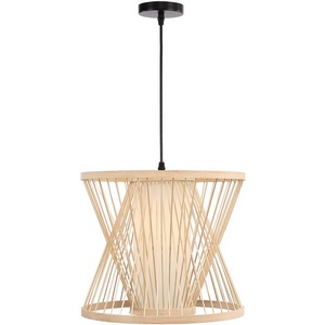 Изображение товара Подвесной светильник ST Luce Alma SL6241.503.01 Древесный/Белый E27 1*40W