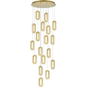 Изображение товара Каскадный подвесной светильник ST Luce Allungo SL6506.203.18 Золотистый/Золотистый, Прозрачный LED 18*9W