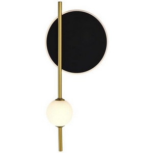 Изображение товара Настенный светильник ST Luce Dali SL6507.431.02 Шампань, Черный/Белый LED 1+1*9+4W 4000K в форме шара