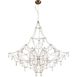 Изображение товара Подвесная люстра светодиодная ST Luce Gravetta SL6601.213.114 Золотистый/Прозрачный LED 114*0,5W 3000K