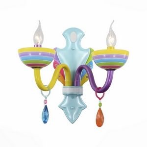 Изображение товара Бра для детской подсвечник с узором в полоску ST Luce ORNATO SL672.781.02 с подвесками