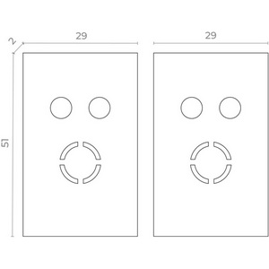 Изображение товара Торцевая заглушка 2 шт. ST Luce Skyflat ST068.509.13