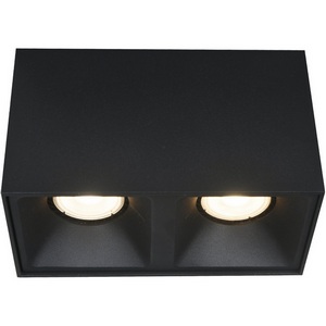 Изображение товара Потолочный светильник прямоугольный встраиваемый с арматурой из алюминия ST Luce ST168.402.02 Черный GU10 2*50W 220V