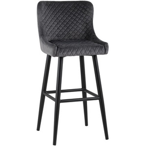 Изображение товара Стул барный Ститч велюр серый