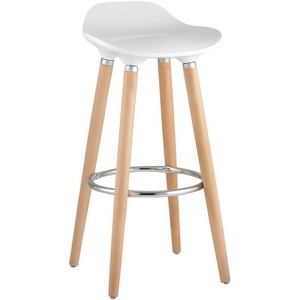Изображение товара Стул с подставкой для ног высотой 80 см барный Модерн белый