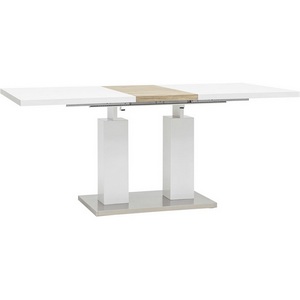 Изображение товара Стол вставка-бабочка обеденный Сиэтл раскладной 140-180*90 глянцевый белый (прямоугольная столешница)