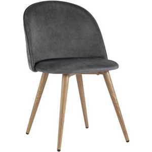 Изображение товара Стул Лион велюр с ромбами серый