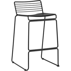 Изображение товара Стул полубарный Danny черный с черной подушкой