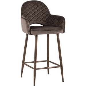 Изображение товара Стул полубарный Венера диамант велюр коричневый