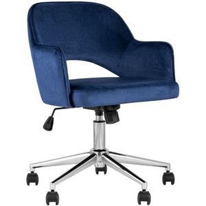 Изображение товара Компьютерное кресло - стул компьютерный с тканевой обивкой Кларк велюр синий