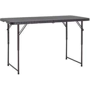 Изображение товара Стол банкетный складной чемодан пластиковый Кейт 120 коричневый (прямоугольная столешница, 4 ножки)