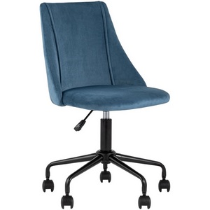Изображение товара Стул с регулировкой высоты на колесиках Сиана велюр синий