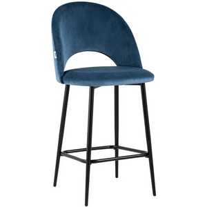 Изображение товара Стул полубарный Меган велюр пыльно-синий