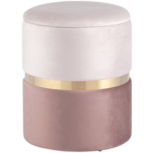 Изображение товара Пуф Кэрри с ящиком велюр розовый