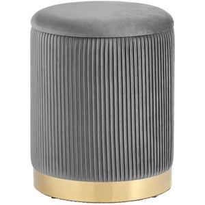 Изображение товара Пуф Шарлотта с ящиком велюр серый