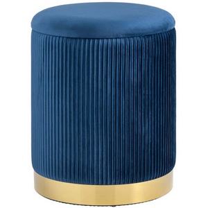 Изображение товара Пуф Шарлотта с ящиком велюр синий