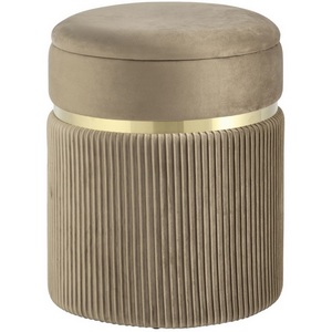 Изображение товара Пуф Миранда с ящиком велюр бежевый