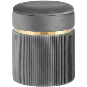 Изображение товара Пуф Миранда с ящиком велюр серый