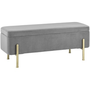 Изображение товара Банкетка Болейн с ящиком велюр серый
