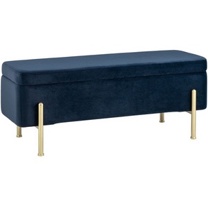 Изображение товара Банкетка Болейн с ящиком велюр синий
