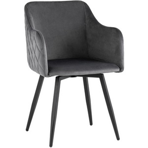 Изображение товара Стул Ника вращающийся велюр серый