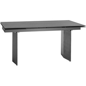 Изображение товара Стол с боковыми вставками на 8 персон обеденный Селин раскладной 160-240*90 керамика темная (прямоугольная столешница, I I-образная опора)
