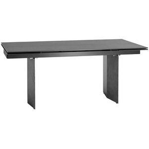 Изображение товара Стол с боковыми вставками на 10 персон обеденный Селин раскладной 180-260*90 керамика темная (прямоугольная столешница, I I-образная опора)