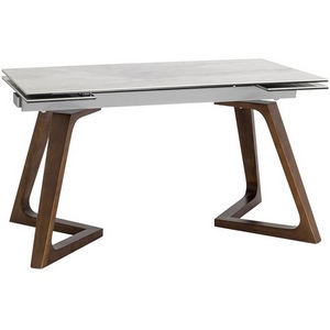 Изображение товара Стол с боковыми вставками на 8 персон обеденный Артизан раскладной 140-200*85 керамика (прямоугольная столешница, I I-образная опора)