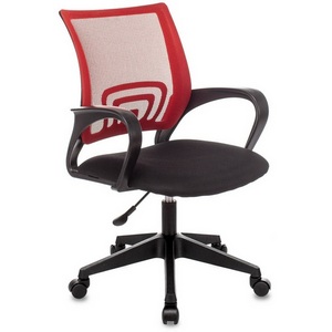 Изображение товара Офисное кресло - стул компьютерный с сетчатой спинкой с механизмом пиастра ST-Basic сетка/ткань красный