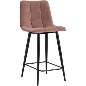 Изображение товара Стул полубарный Джанго велюр пыльно-розовый высота сиденья 60 см