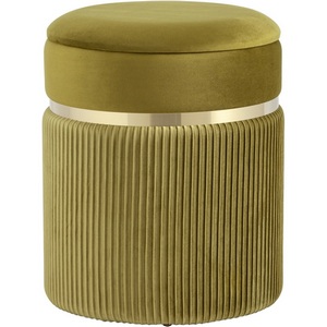 Изображение товара Пуф Миранда с ящиком велюр оливковый