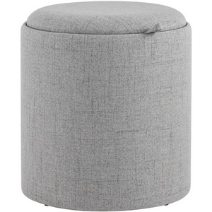 Изображение товара Пуфик круглый-столик с ящиком Хюгге S рогожка серый