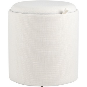 Изображение товара Пуфик круглый-столик с ящиком Хюгге S рогожка белый