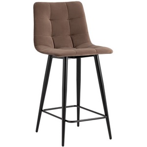 Изображение товара Стул полубарный Джанго велюр коричневый высота сиденья 60 см