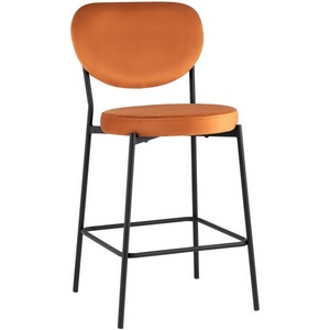 Изображение товара Стул полубарный Барбара NEW велюр терракотовый