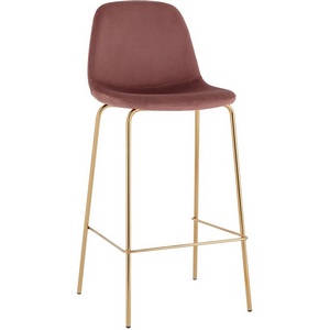 Изображение товара Стул барный Валенсия SN велюр пыльно-розовый золотые ножки