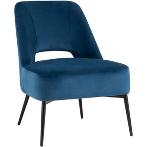 Изображение товара Кресло лаунж Бостон велюр синий