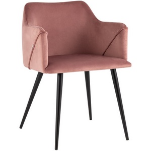 Изображение товара Стул с подлокотниками Джоэл велюр пыльно-розовый
