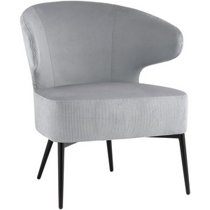Изображение товара Кресло лаунж Royal Stripes велюр серый