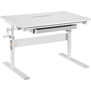 Изображение товара Компьютерный стол с ящиком и полкой подъемно-раскладной Lumi () (прямоугольная столешница, 2 ножки)