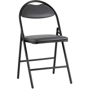 Изображение товара Стул складной Hagen экокожа серый каркас черный