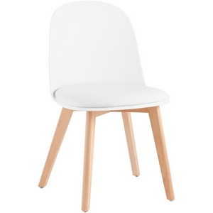 Изображение товара Стул Fog с подушкой белый деревянные ножки