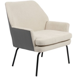 Изображение товара Кресло Харви бежевый с серой экокожей