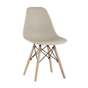 Изображение товара Стул для кухни пластиковый с нагрузкой 100 кг Eames Style DSW бежевый (разборный каркас)
