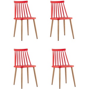 Изображение товара Стул Морган пластиковый красный 4 шт арт.